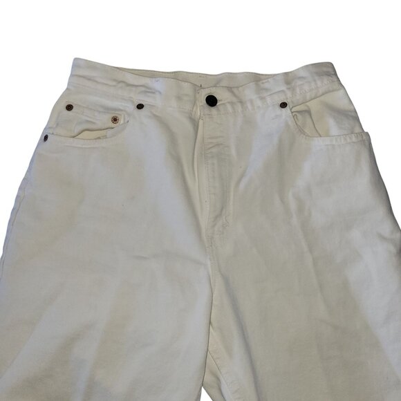 Levis Womens 551 White Relaxed Fit Tapered Leg Jeans Size 12 Medium - Picture 7 of 7